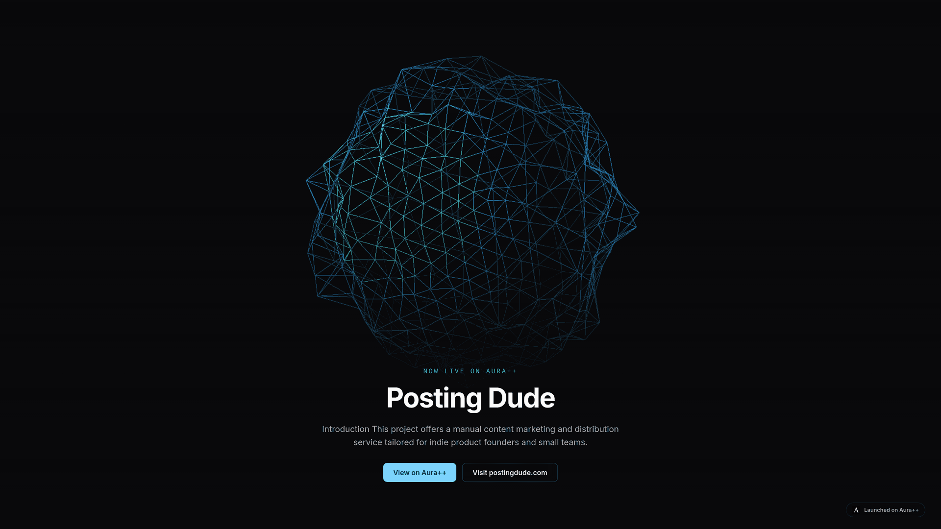 Launch Kit Matter Hero template example for Content Distribution Marketing Platform