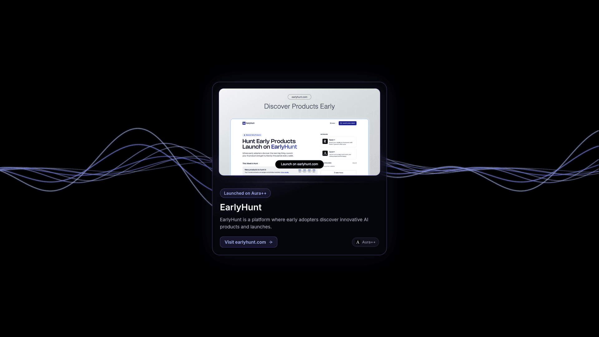 Launch Kit Schema Card template example for EarlyHunt