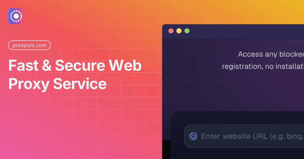 ProxyOrb Web Proxy Service - Product Image