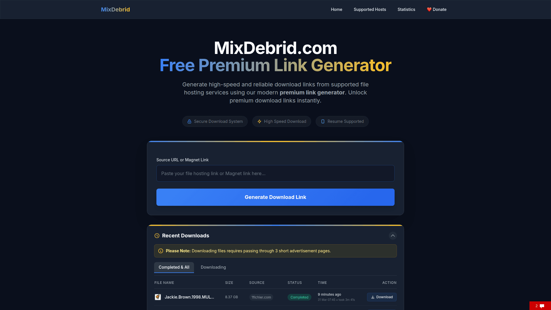 MixDebrid Premium Link Generator - Product Image