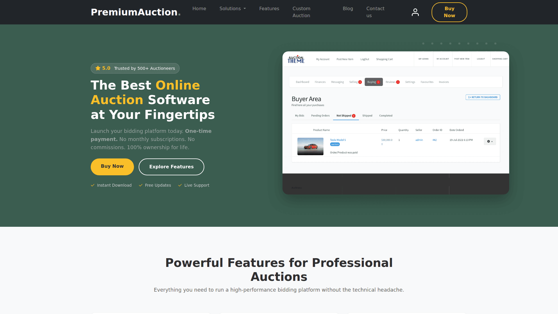 Premium Auction Software