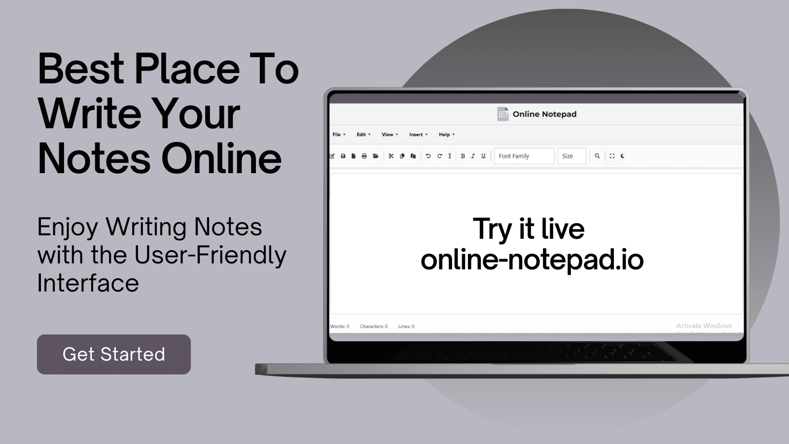 Online Notepad - Product Image