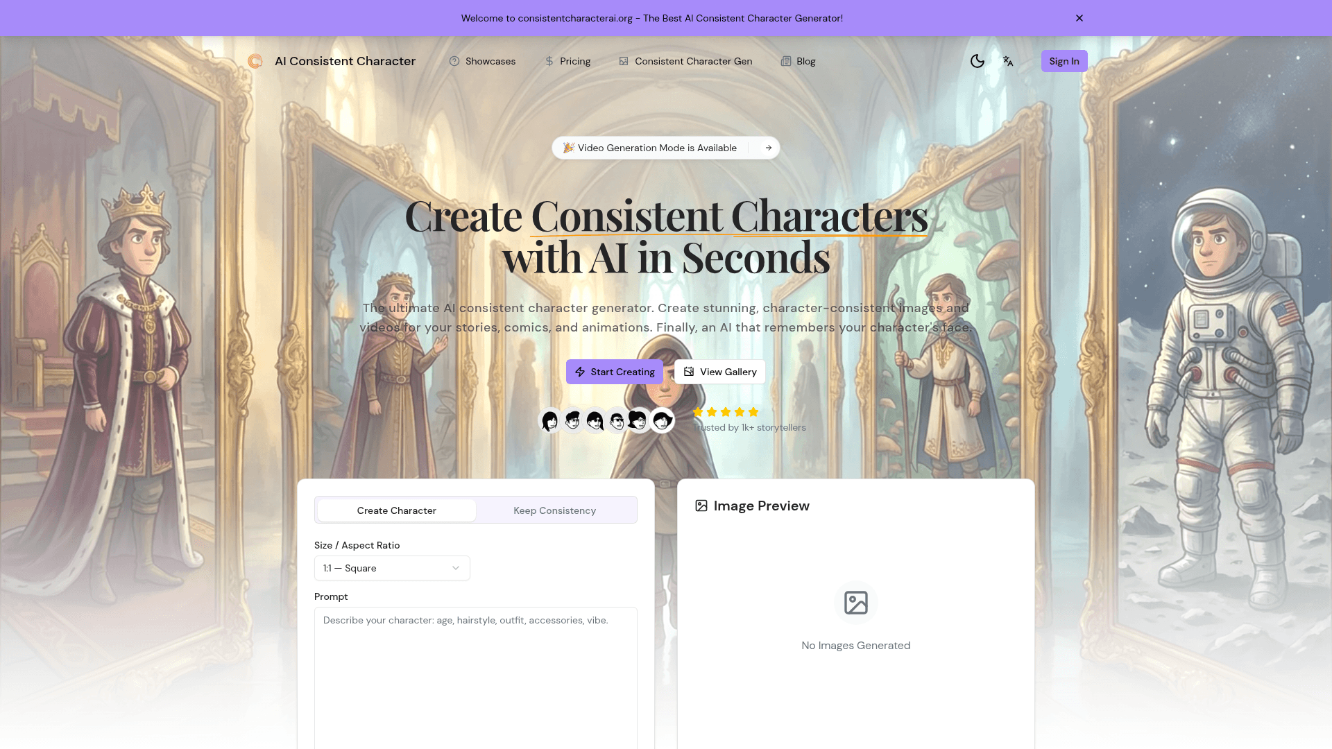 AI Consistent Character Generator