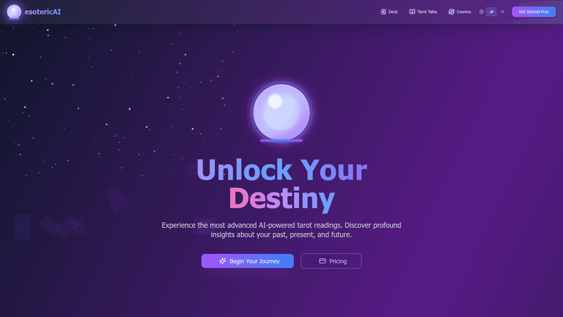 esotericAI: Tarot & Cosmic Insights Platform