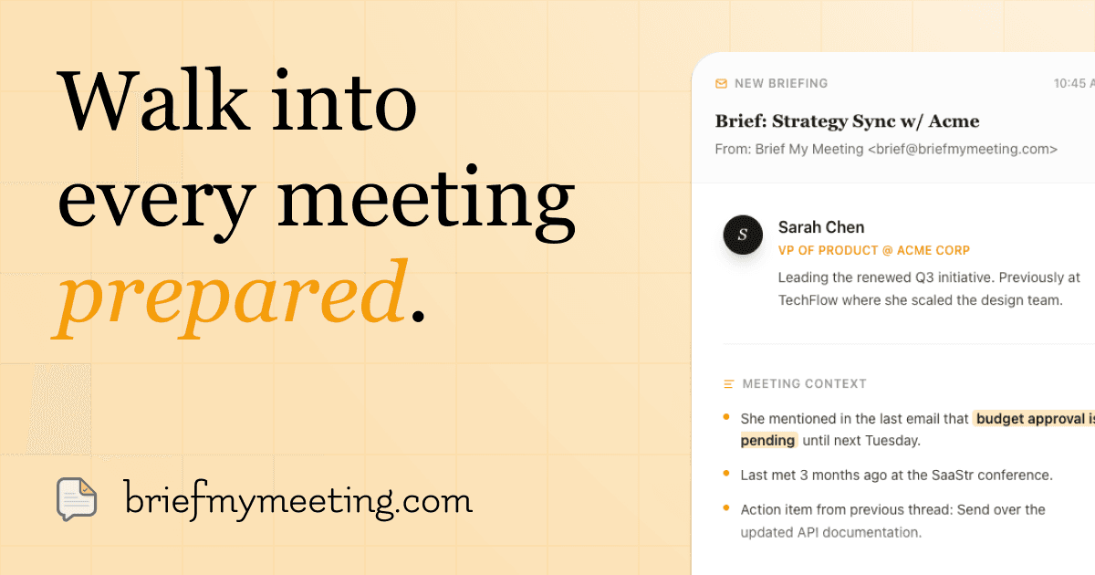 Brief My Meeting