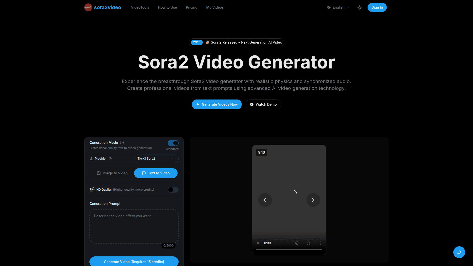 Sora2 AI Video Generator - Product Image