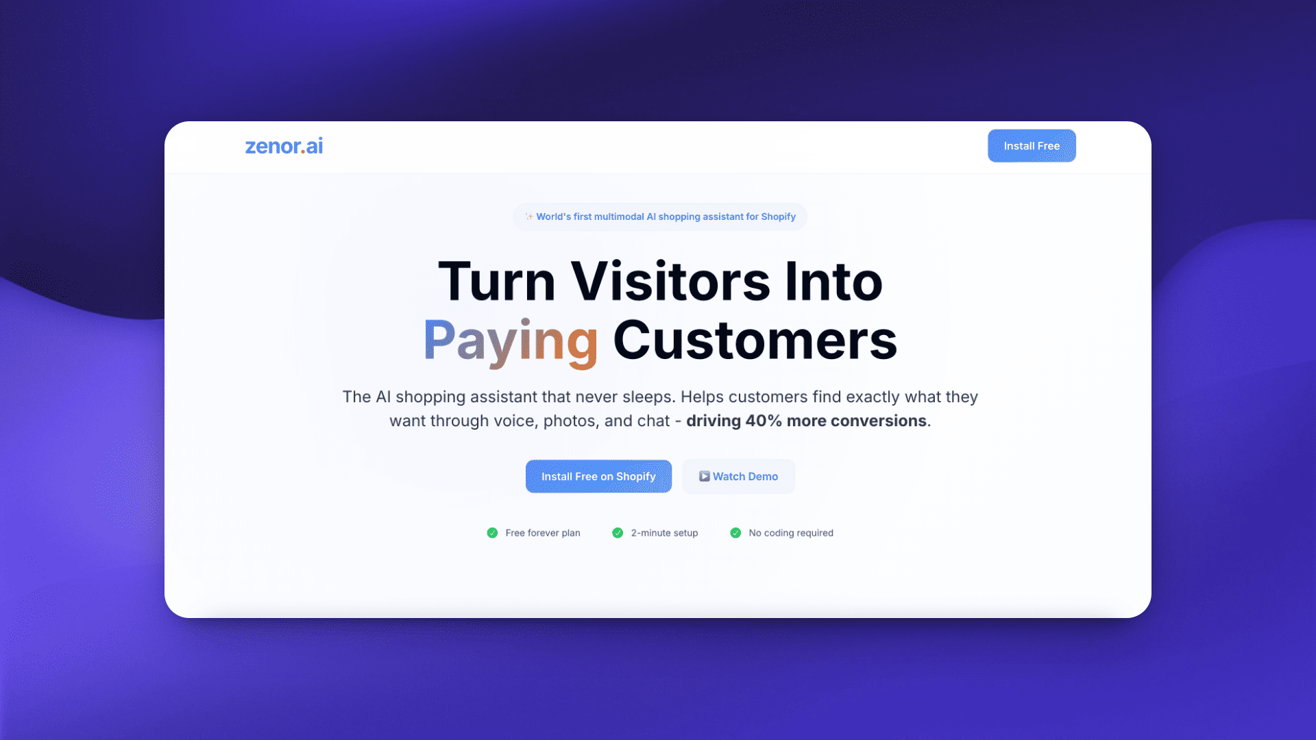 Zenor.ai - Multimodal AI Shopping Assistant - Product Image