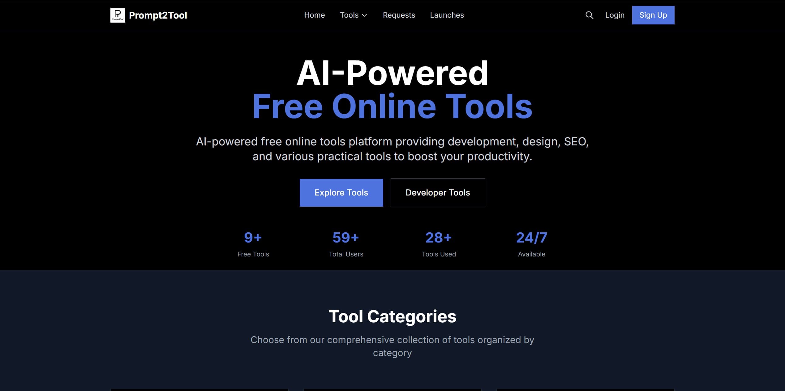 Prompt2Tool - Free AI-Powered Online Tools