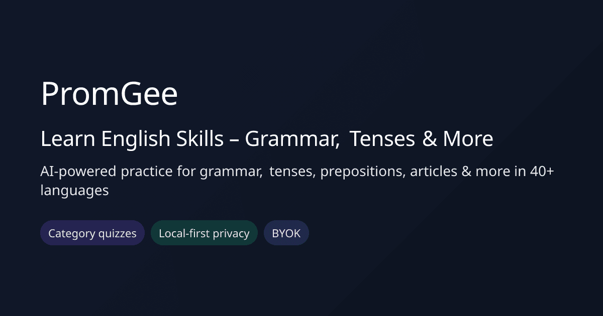 PromGee - AI English Learning App for Windows - Product Image