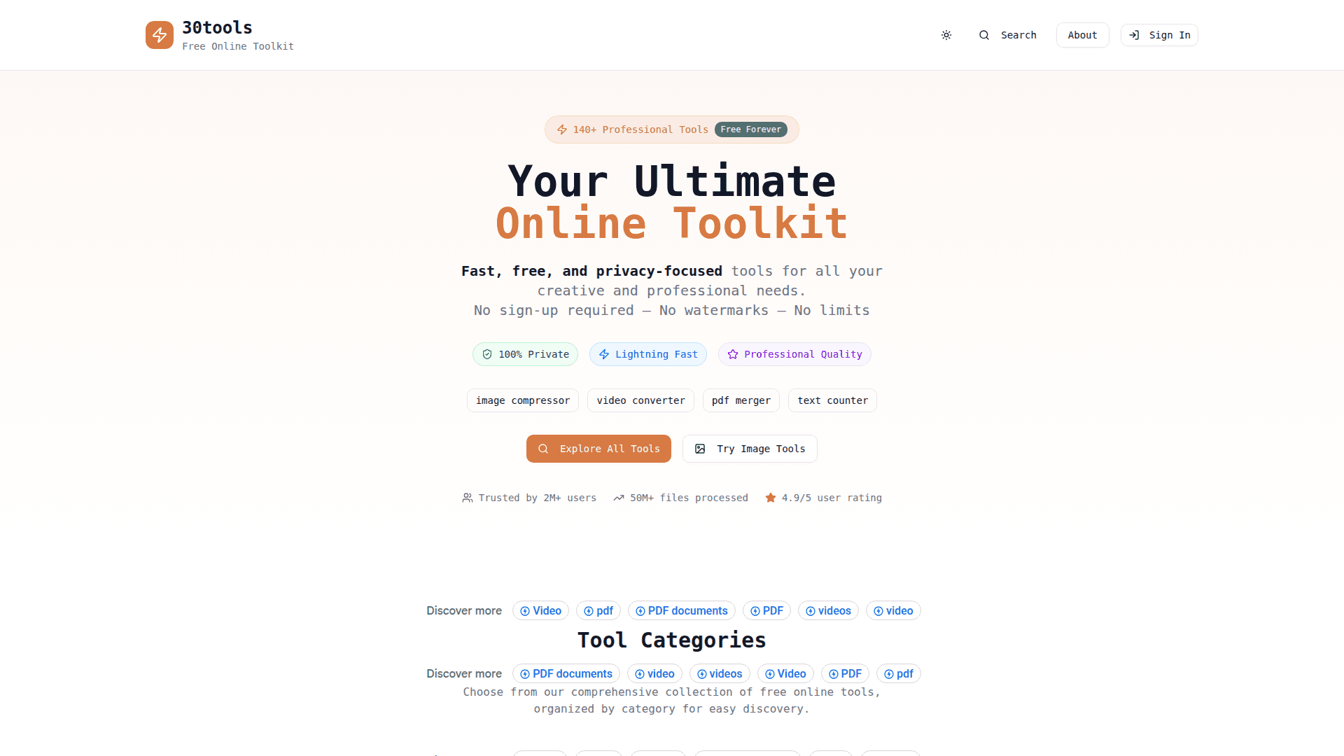 30Tools Free Online Toolkit