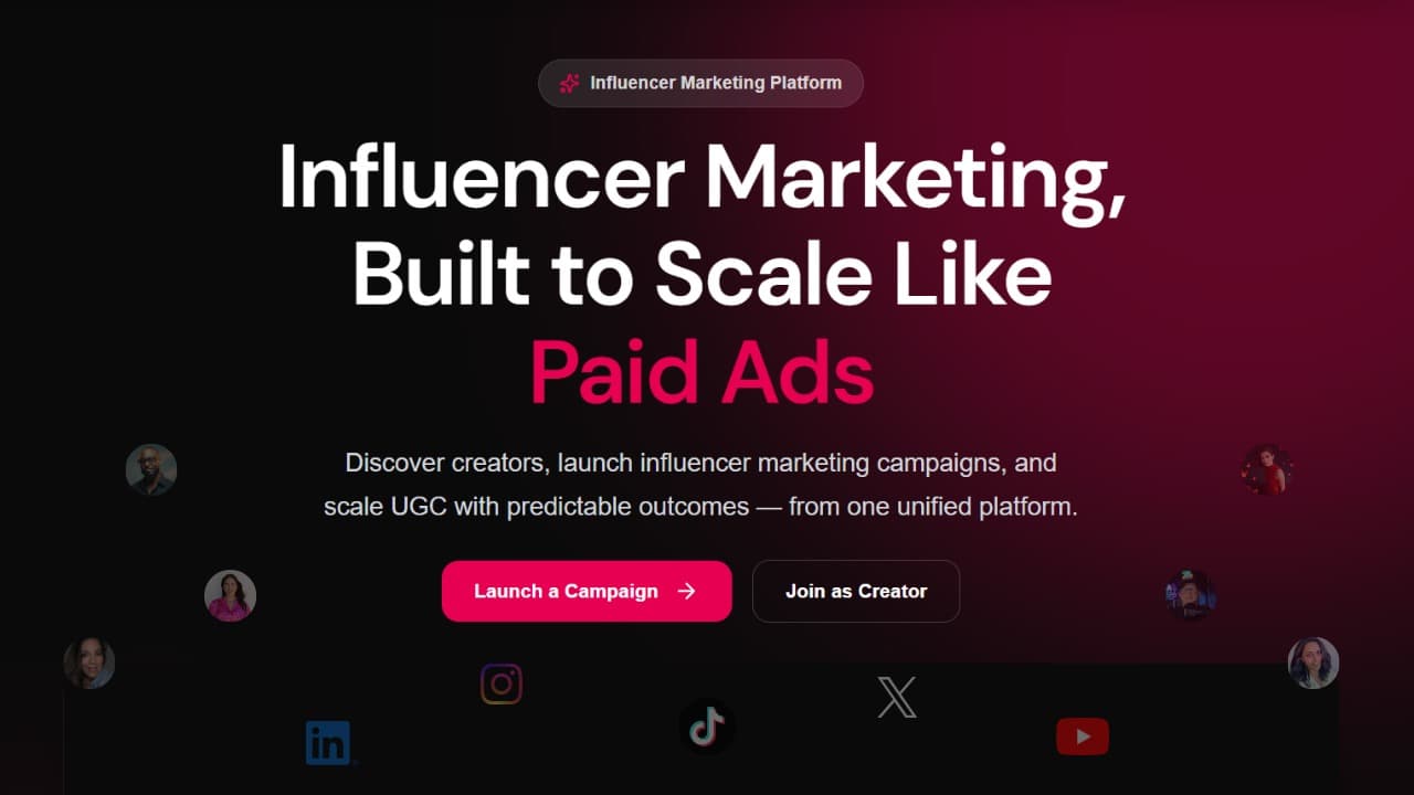 Elev8or Influencer Marketing Platform product preview for startup listing on Aura++