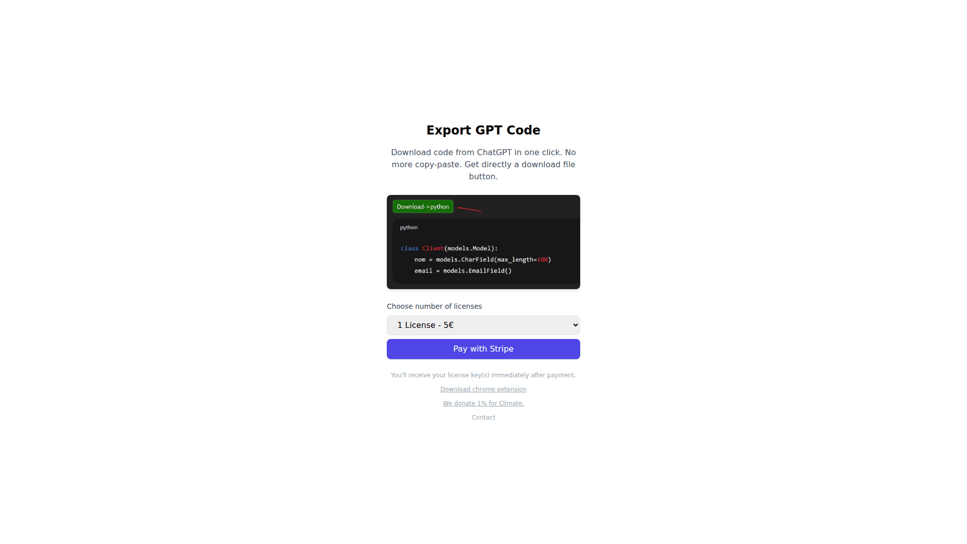 Export GPT Code - Product Image