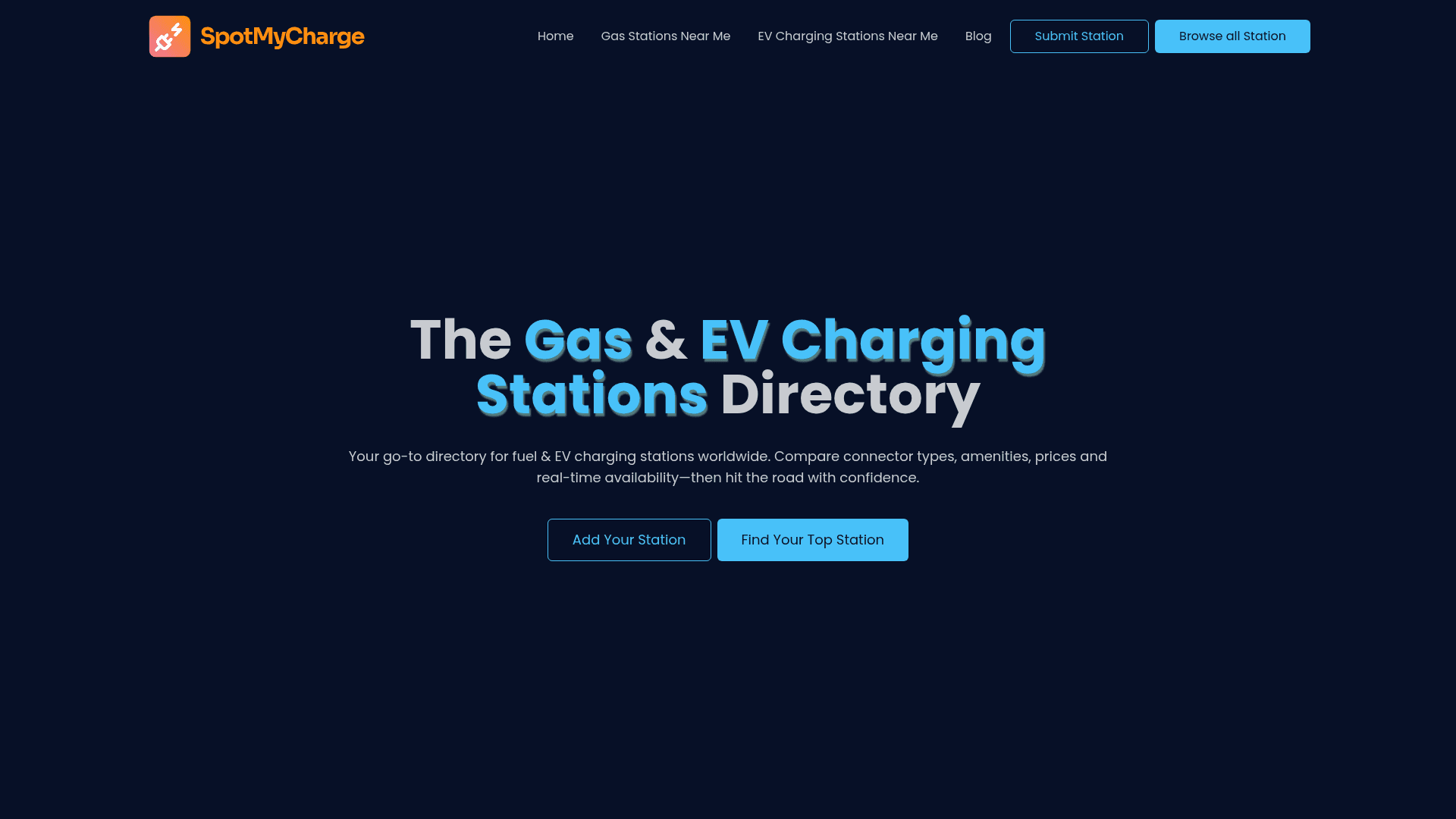 SpotMyCharge - Global EV & Fuel Station Directory - Product Image