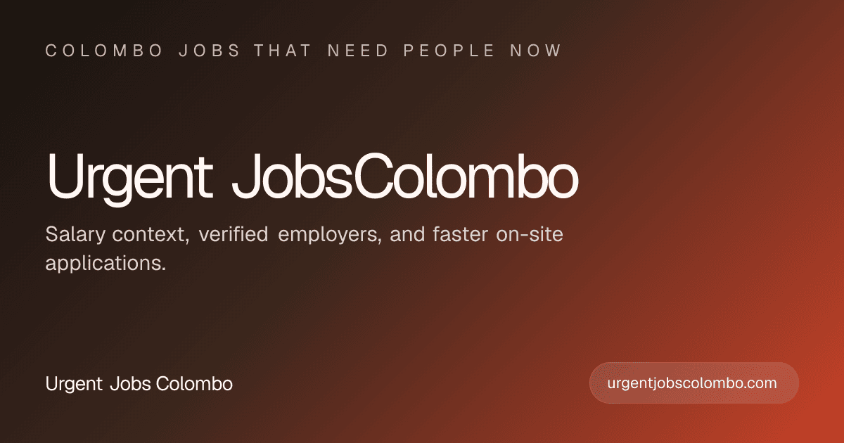 Sri Lanka Job Board for Urgent Openings - Product Image