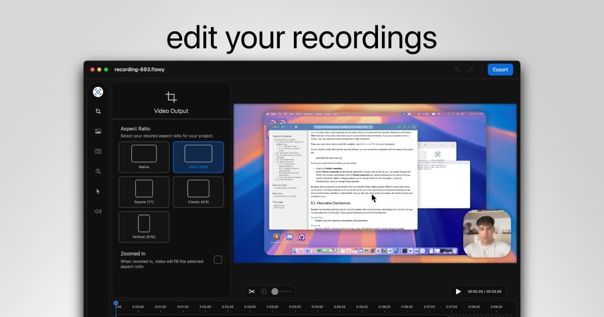 Flowy Screen Recorder & Video Editor - Product Image