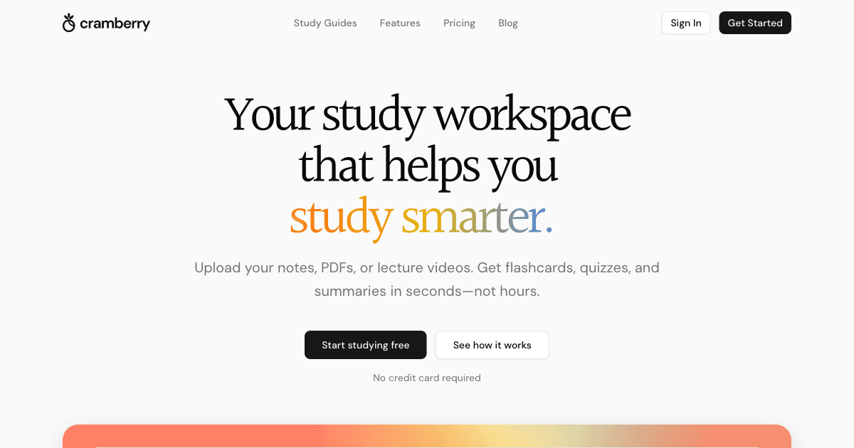 Cramberry - AI Study Tool for Smarter Learning