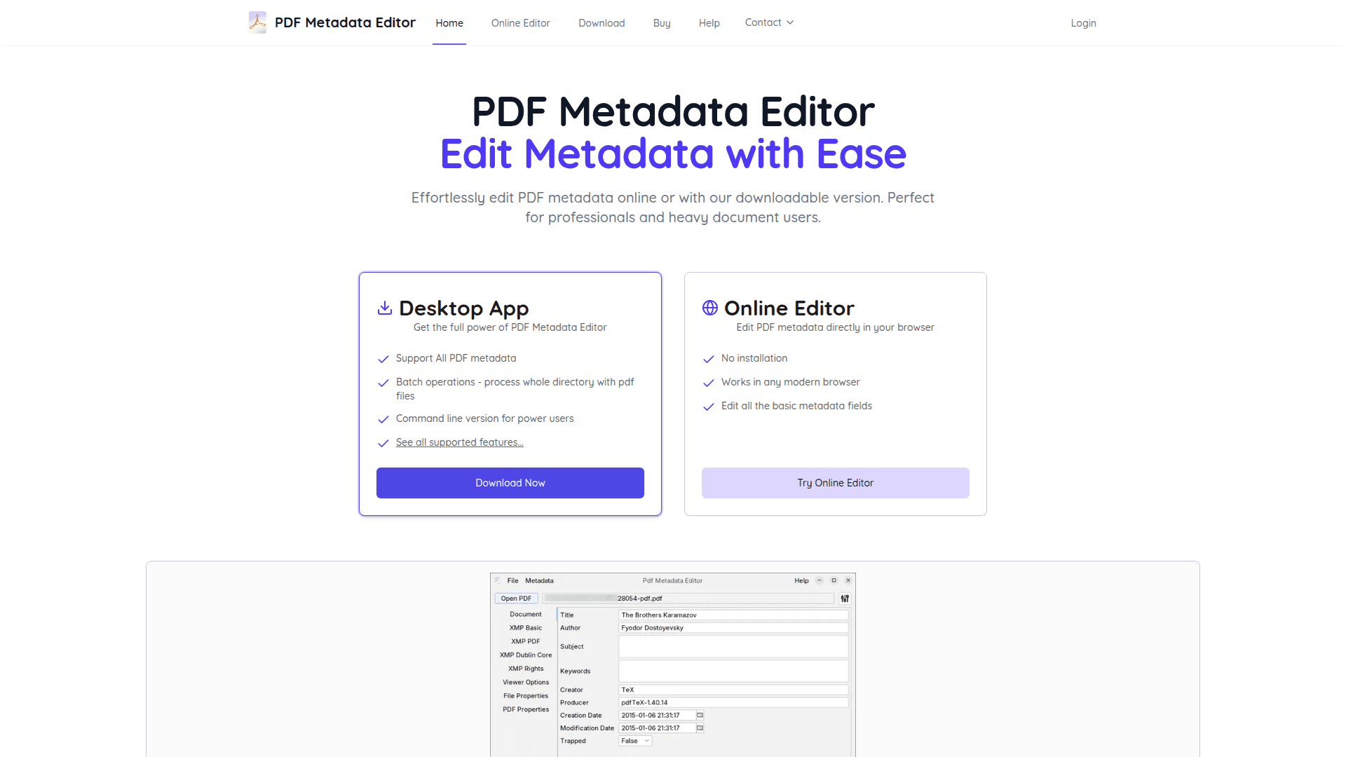 PDF Metadata Editor - Product Image