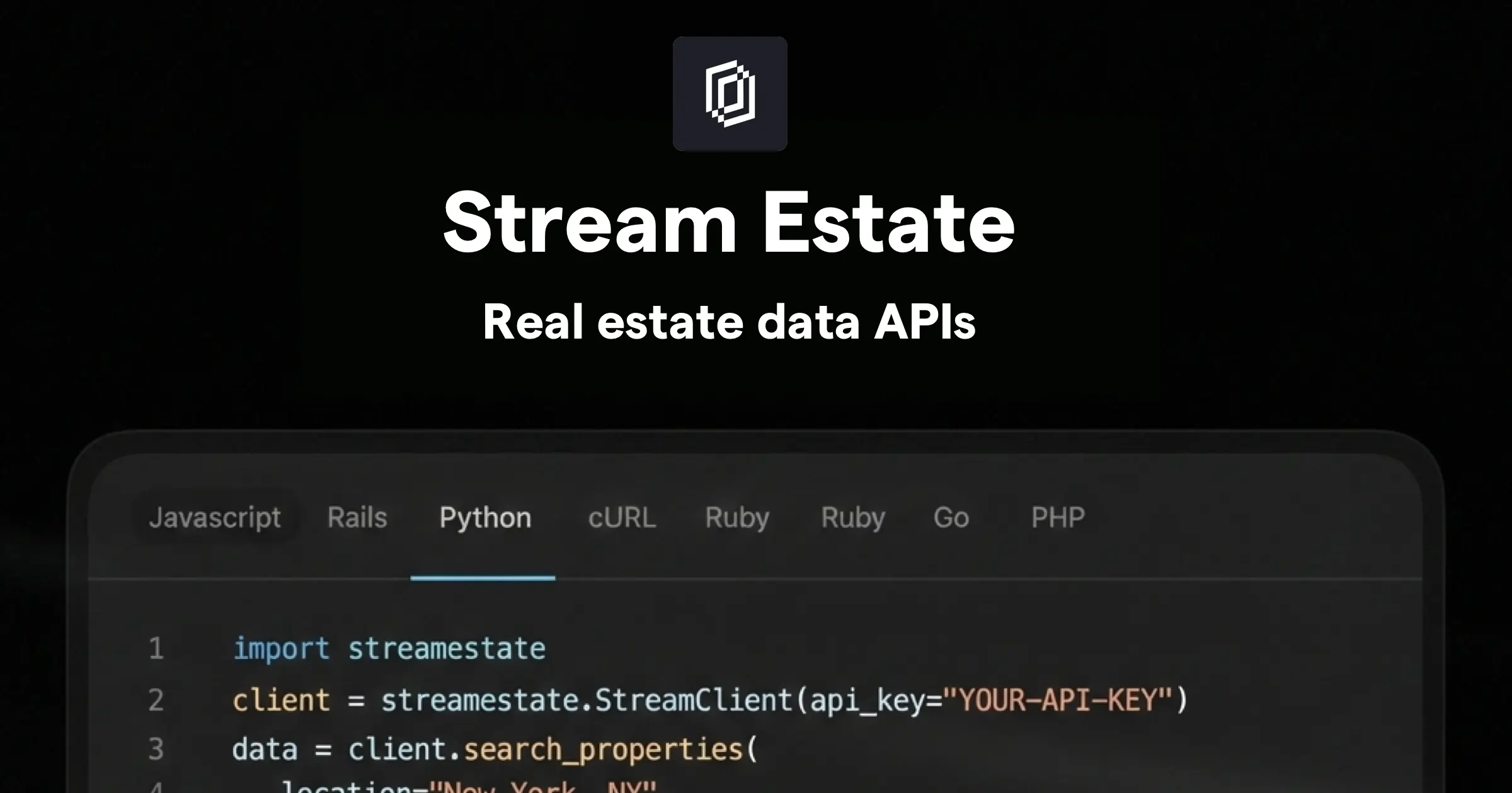 Stream Estate Property Data API