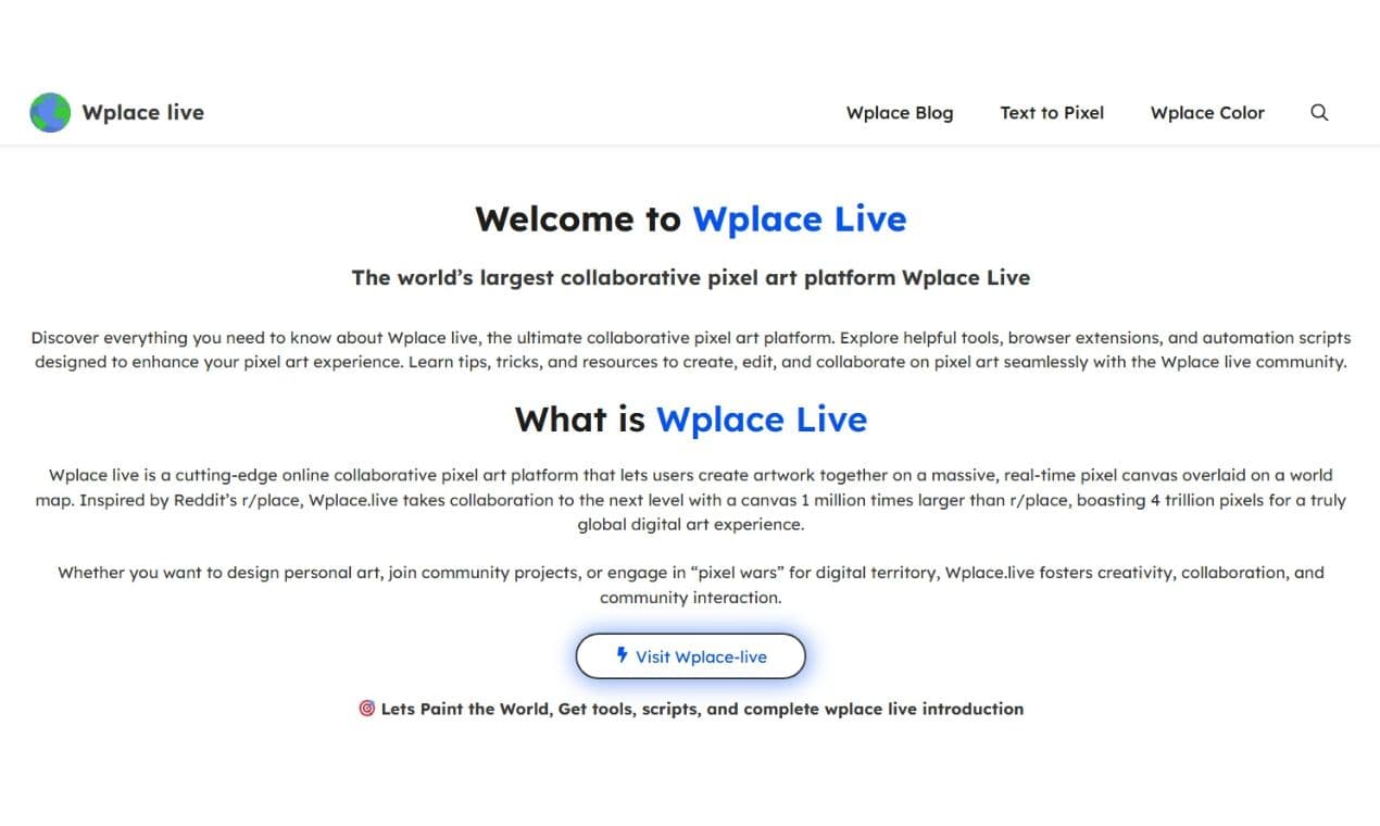 Wplace Live - Product Image