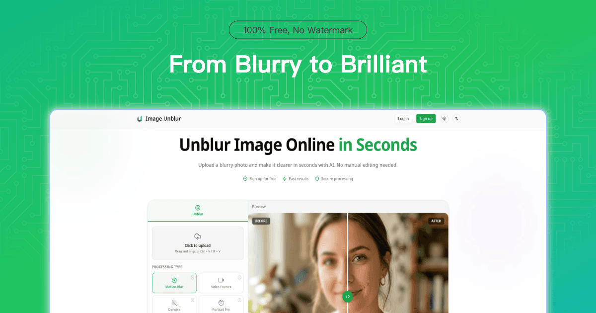 AI-Powered Image Unblur Tool - Product Image