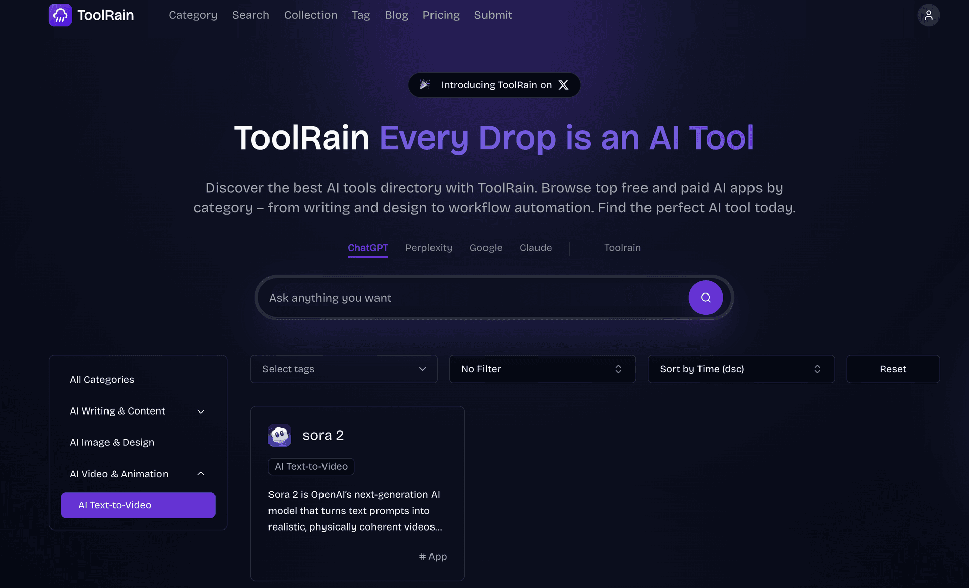 ToolRain AI Tools Directory - Product Image