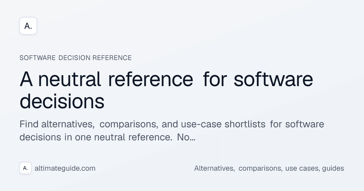 Altimateguide Software Reference Platform