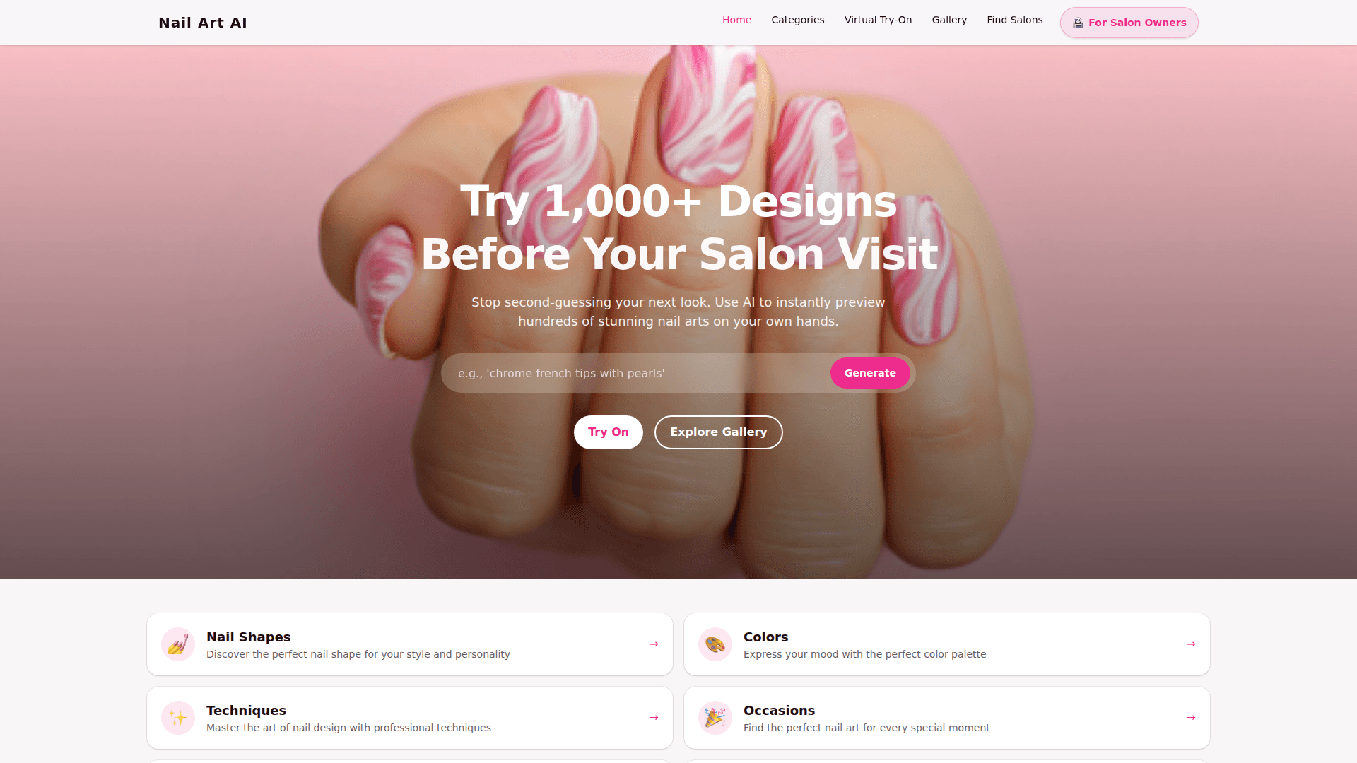 AI Virtual Nail Art Try-On