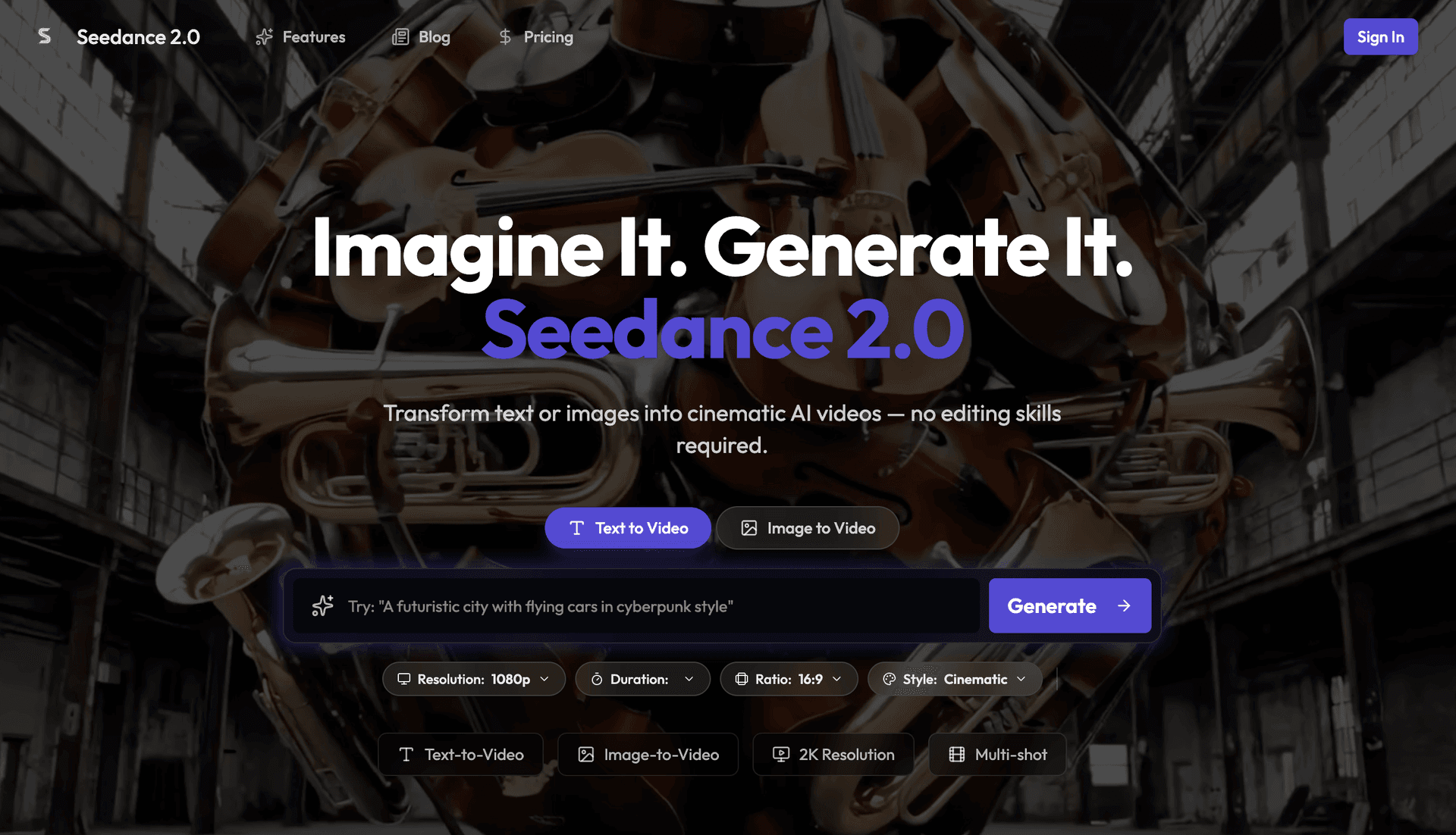 Seedance 2.0 AI Video Platform - Product Image
