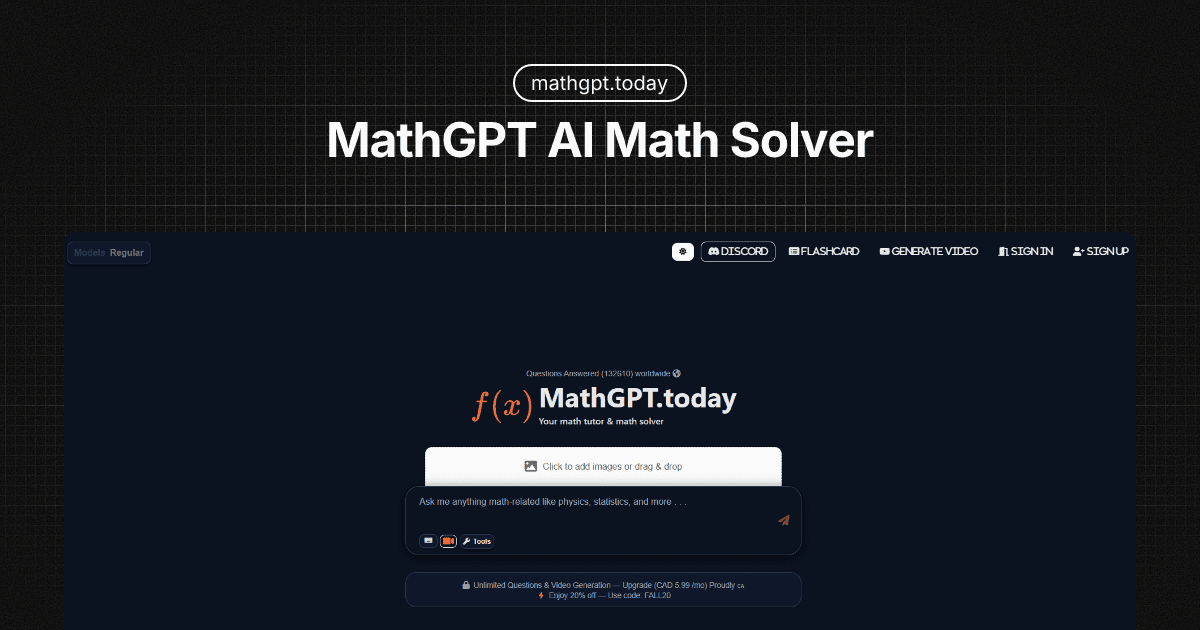 MathGPT - AI Math Solver & Tutor