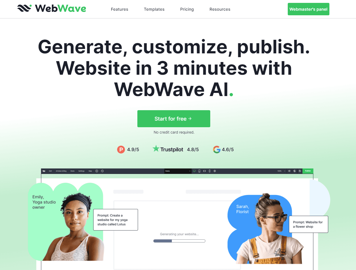 WebWave AI Website Builder - Product Image
