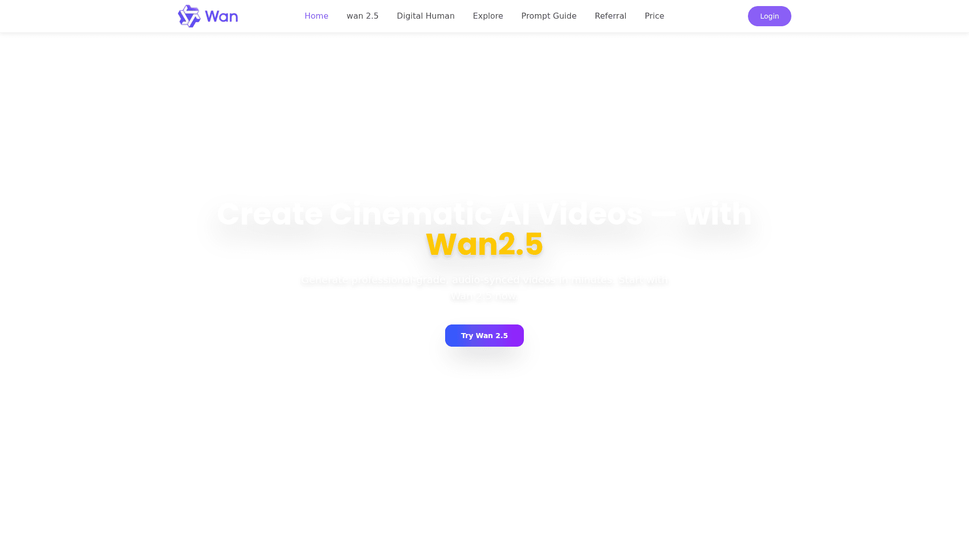 Wan2.5 AI Video Generator