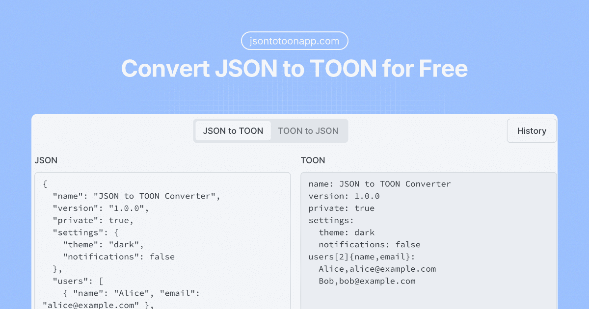 TOON JSON Converter for LLMs - Product Image