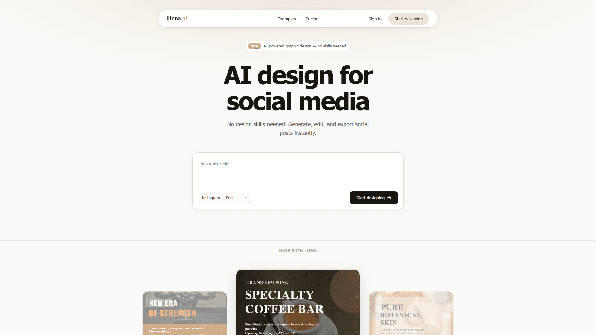 Liena.ai - AI-Powered Graphic Design Platform - Product Image