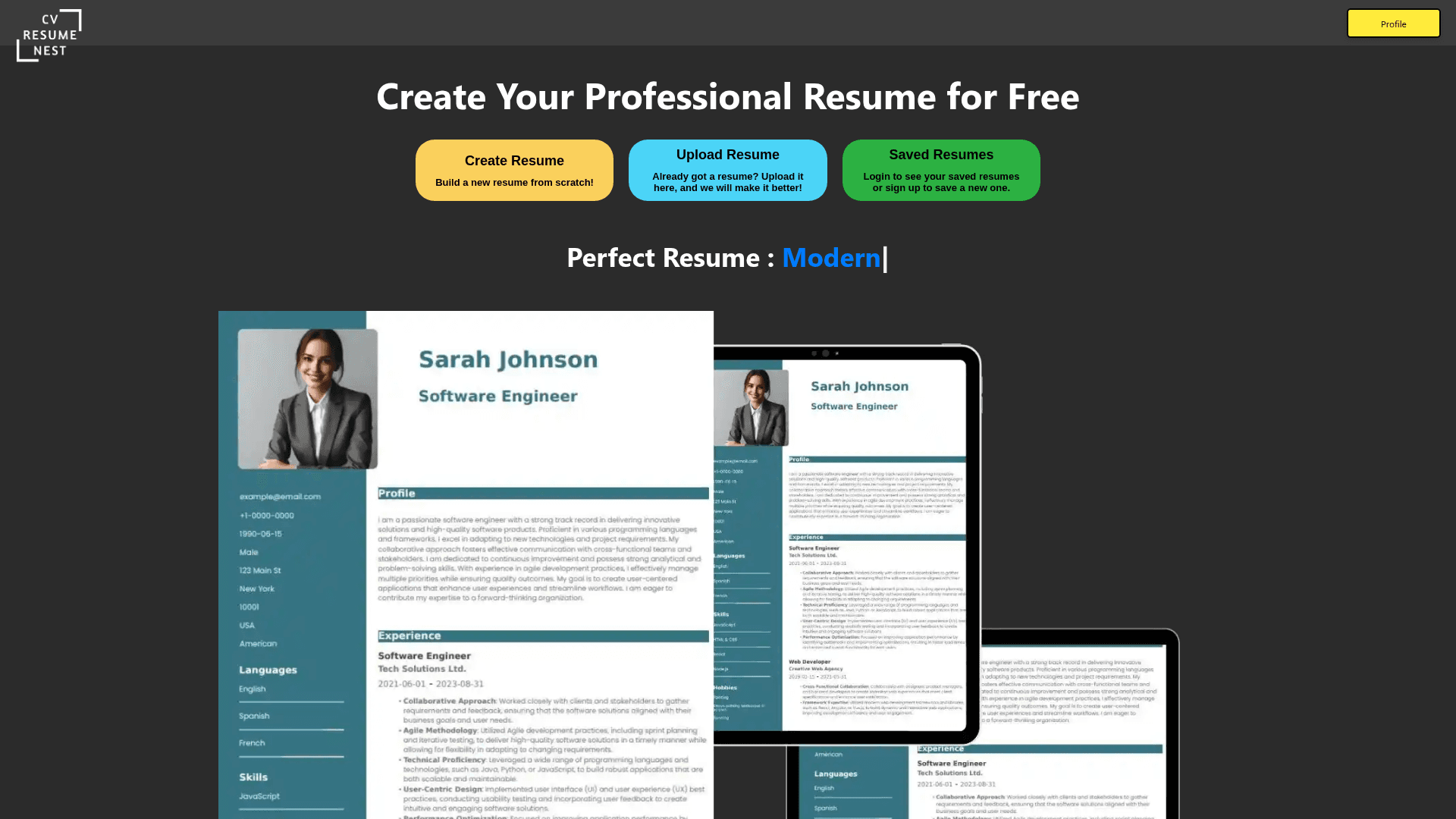 Free Resume Builder & AI Assistance - Product Image