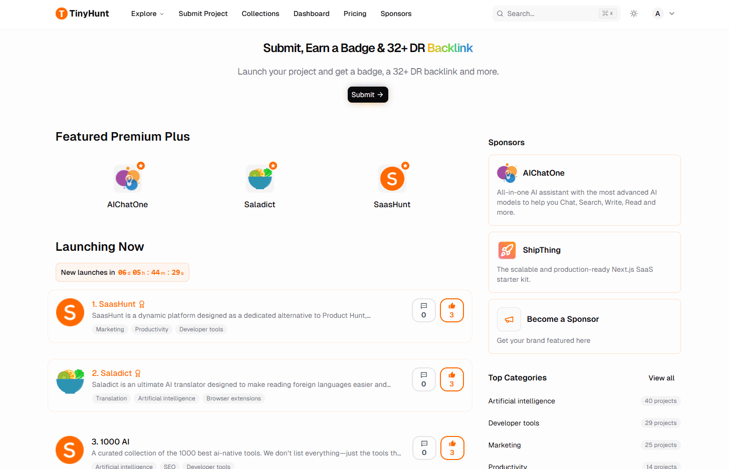 TinyHunt - Discover Top Tech Products - Product Image