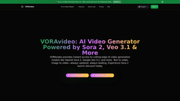 VORAvideo AI Video Generator startup logo on Aura++