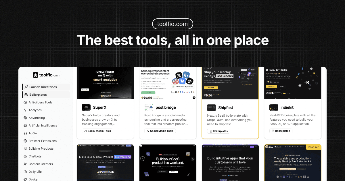 Toolfio Curated Startup Tools - Product Image