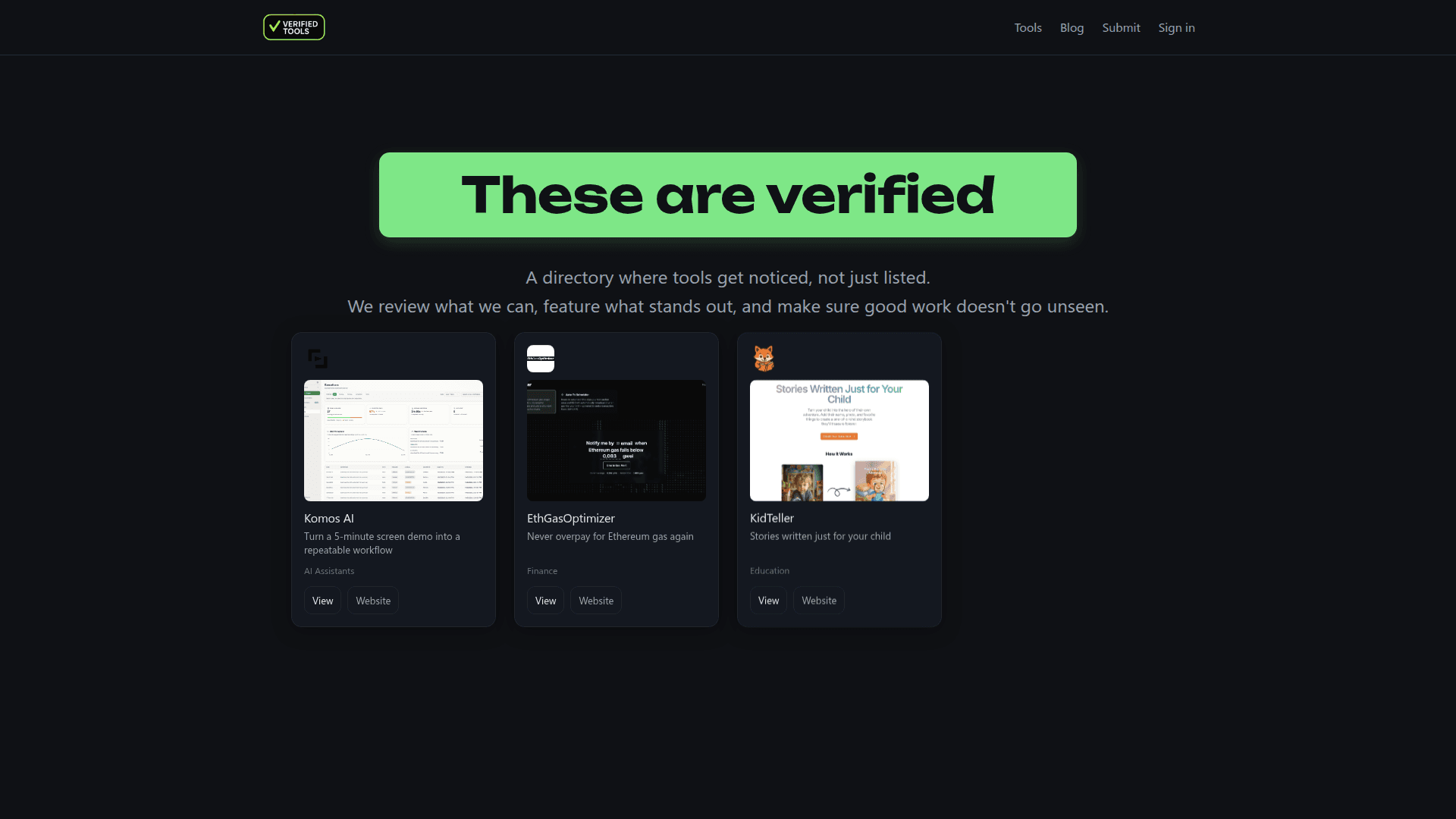 Verified Tools Directory - Product Image
