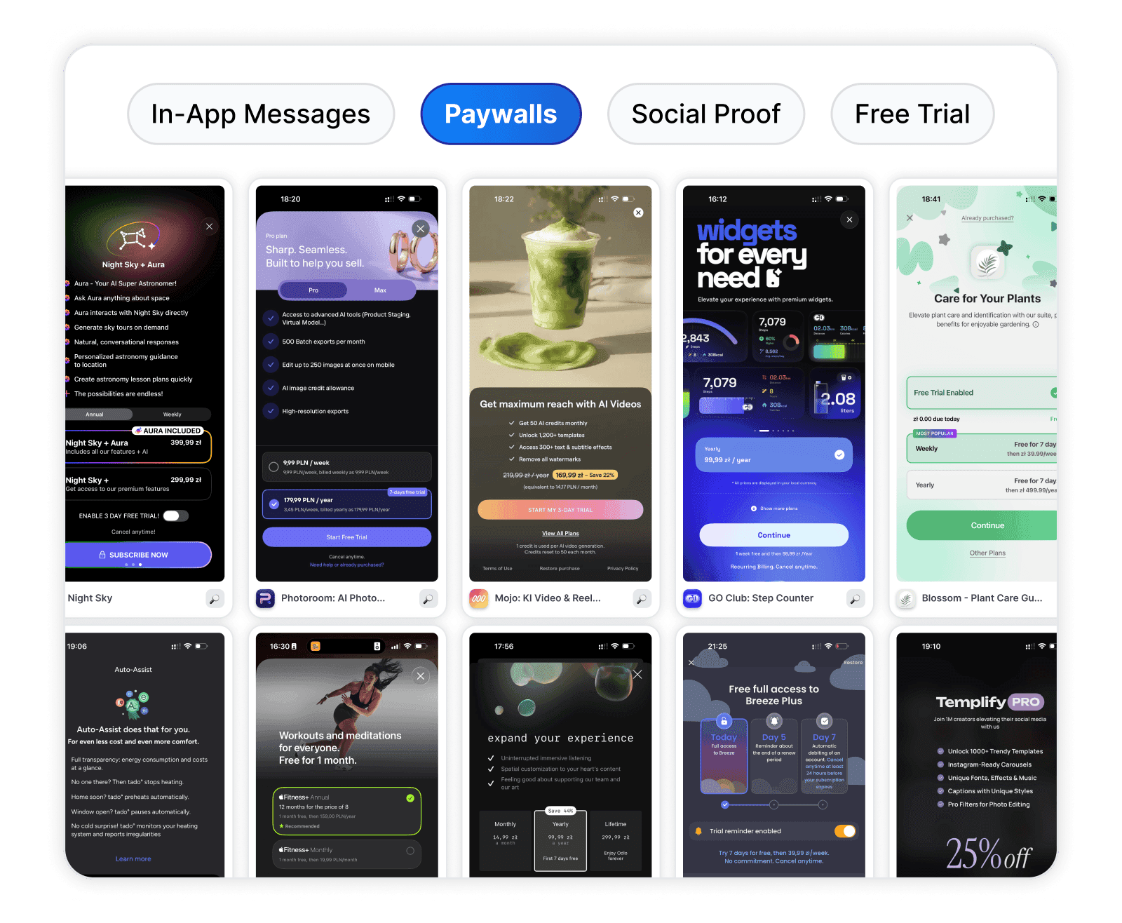 App Store Rankings Tracker product preview for startup listing on Aura++