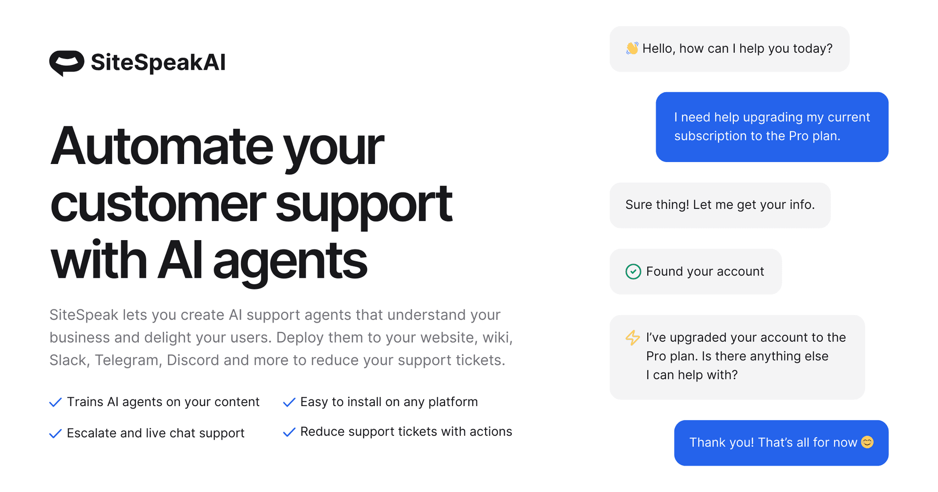 SiteSpeakAI - Product Image
