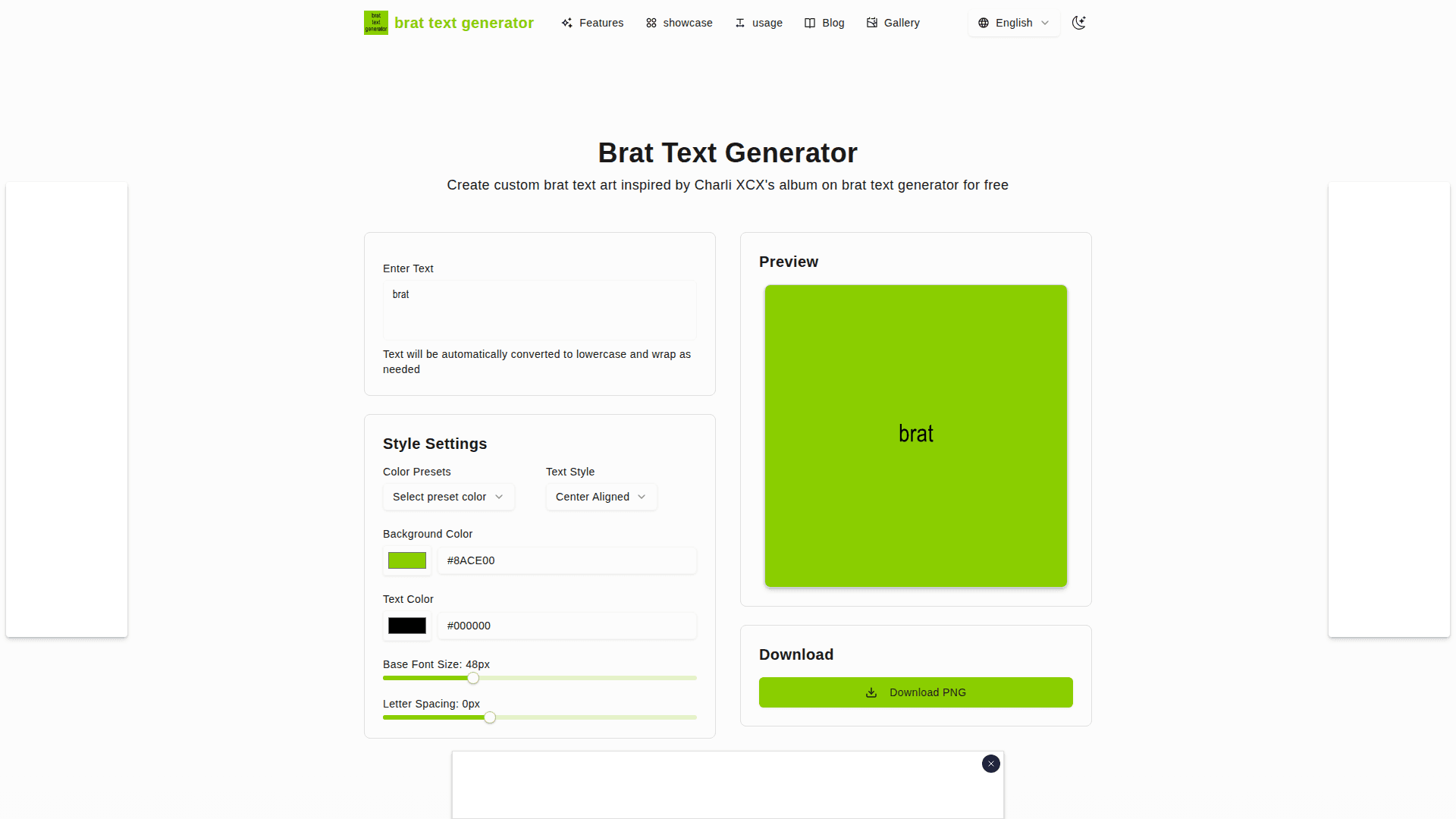 Brat Text Generator
