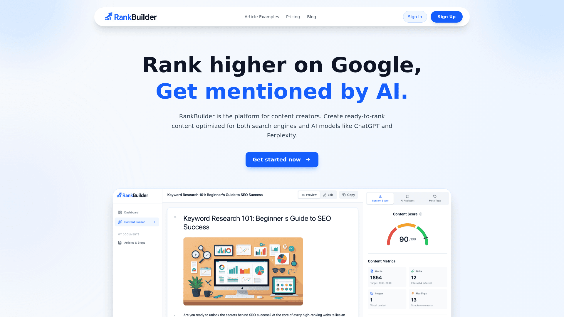 RankBuilder AI SEO Platform - Product Image