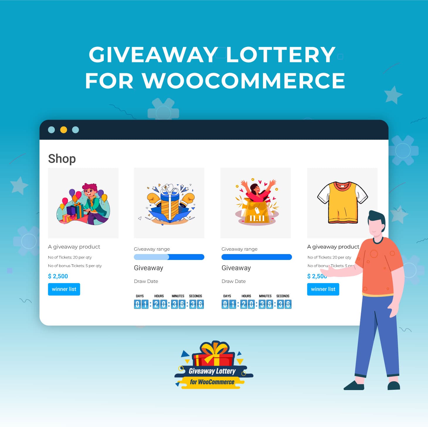  Giveaway Lottery for WooCommerce  - Product Image