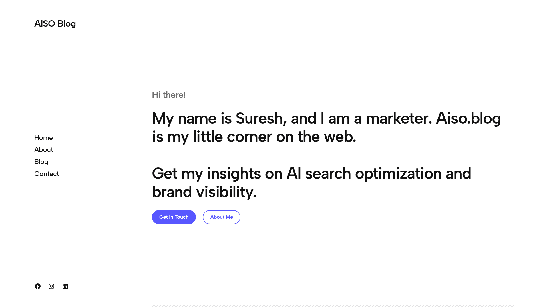 AISO Blog - AI Search Optimization Insights product preview for startup listing on Aura++