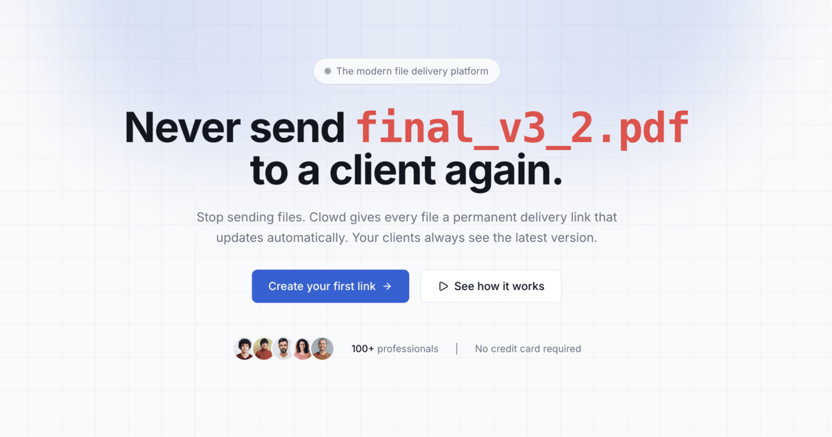Clowd - Persistent Client File Delivery Platform - Product Image