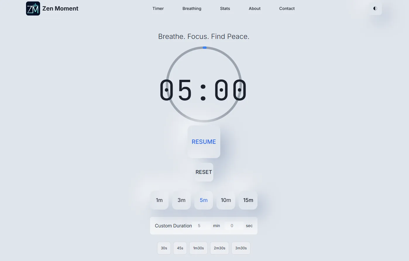 Zen Moment Meditation Timer
