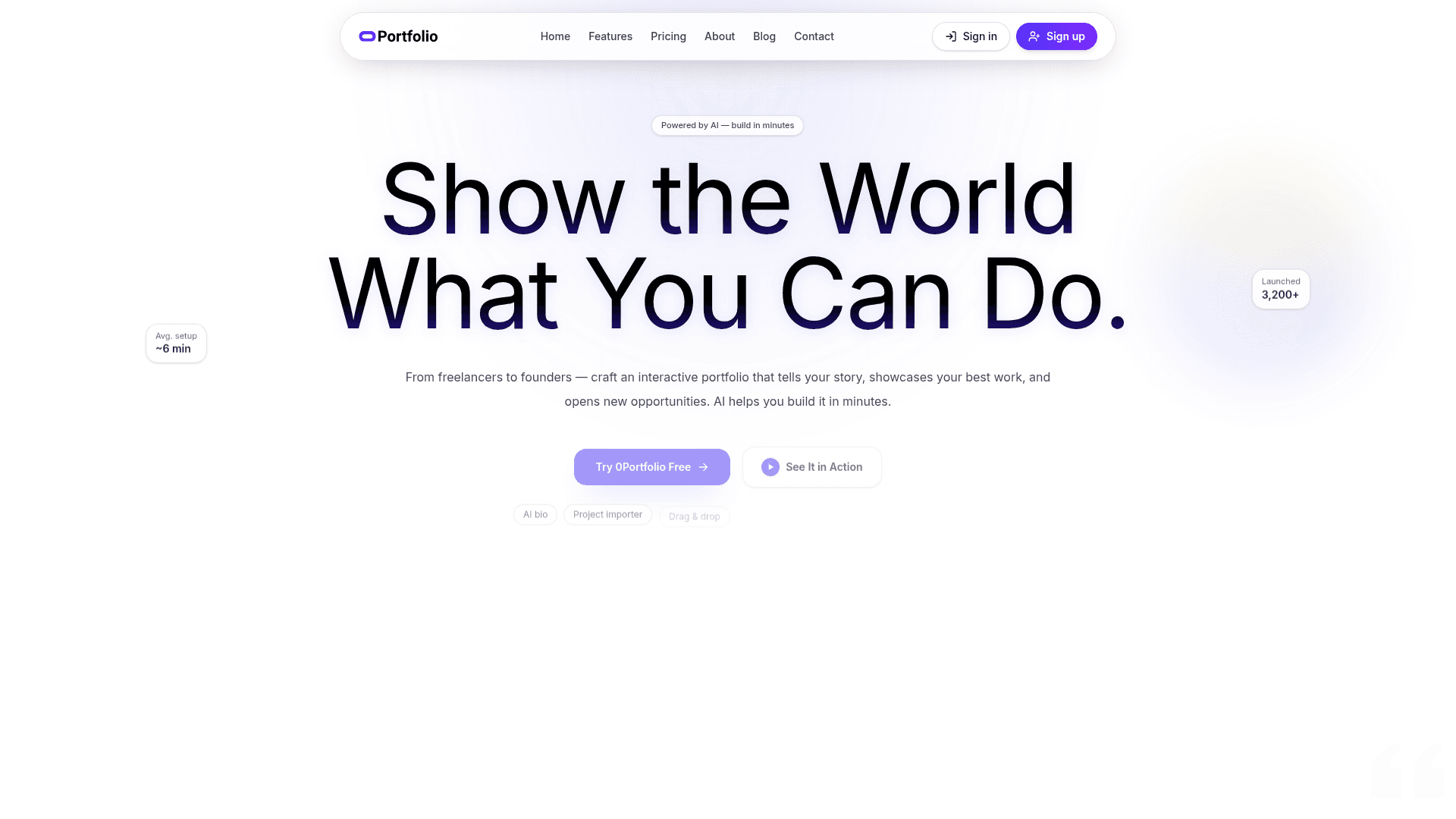0Portfolio - AI-Powered Portfolio Builder