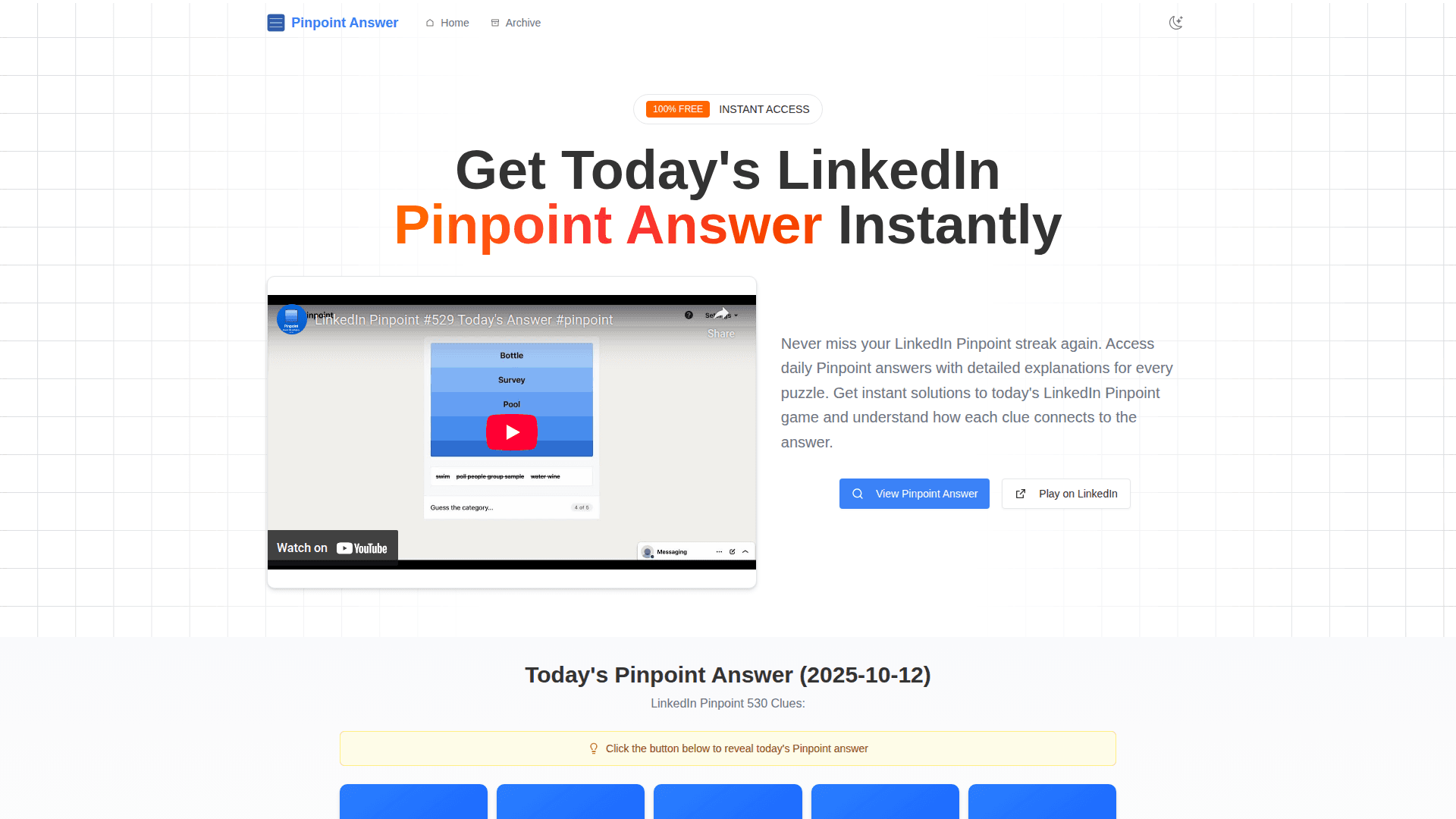 LinkedIn Pinpoint Puzzle Helper - Product Image