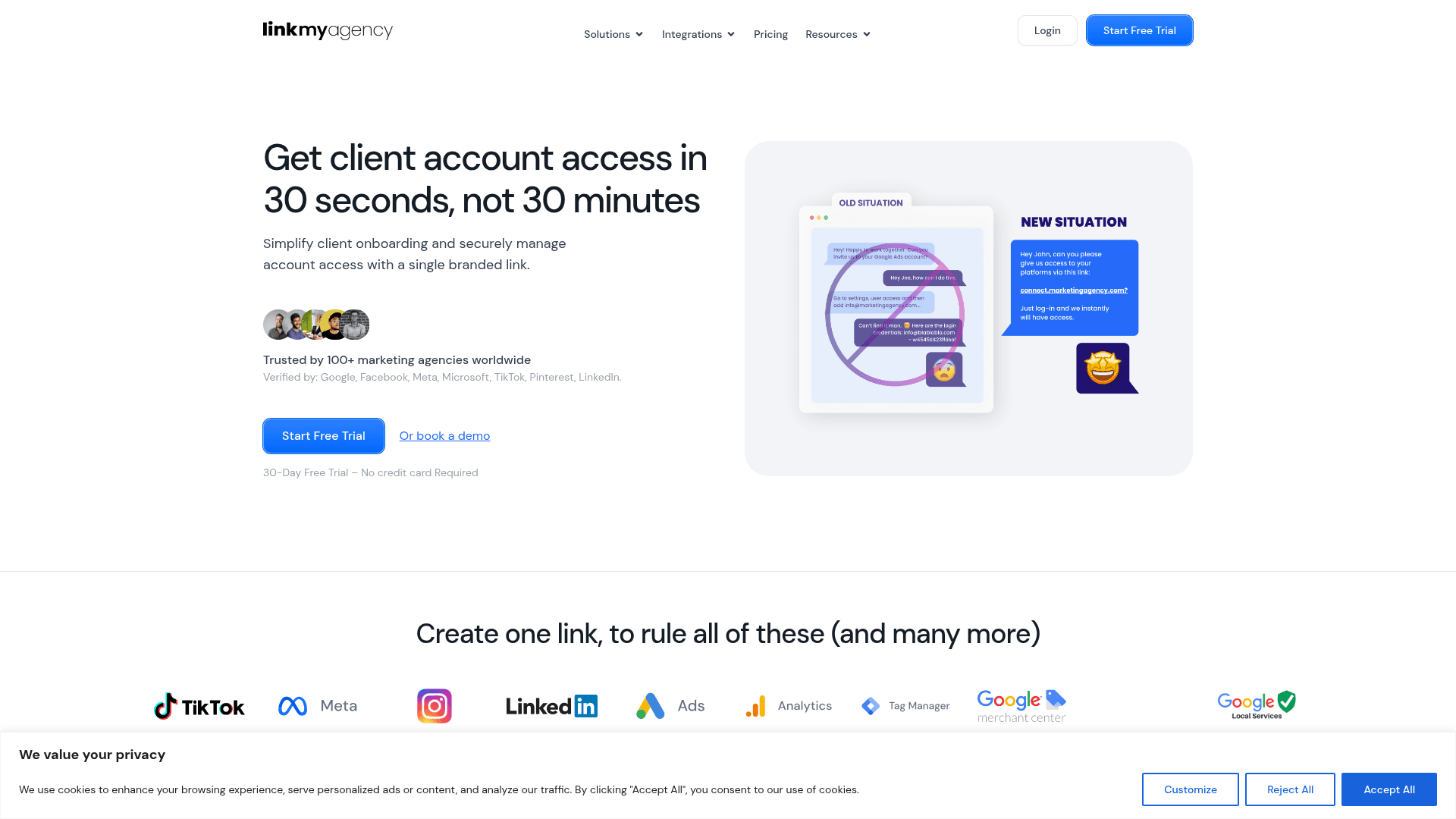LinkMyAgency Client Access Management - Product Image
