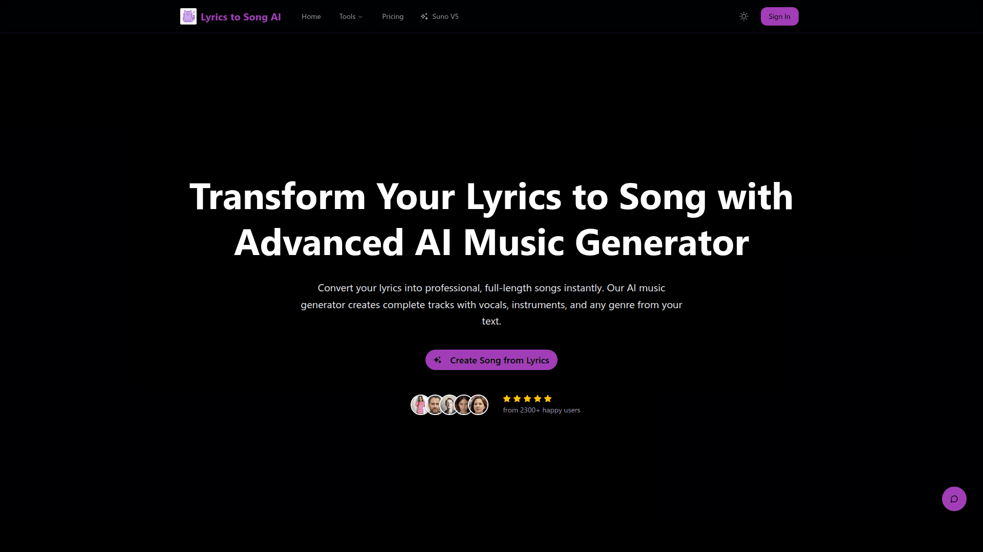 Lyrics to Song AI Generator